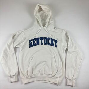 Champion Kentucky Wildcats White Hoodie Sweatshirt Mens Small S Hooded Pullover